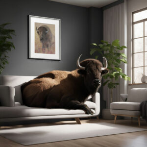 Bison Painting by Muralist.ca